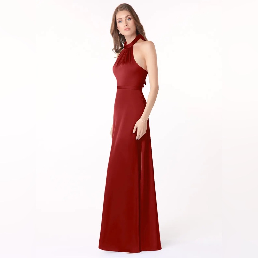 Azazie Delmar Bridesmaids Dress in Pomegranate Size 16